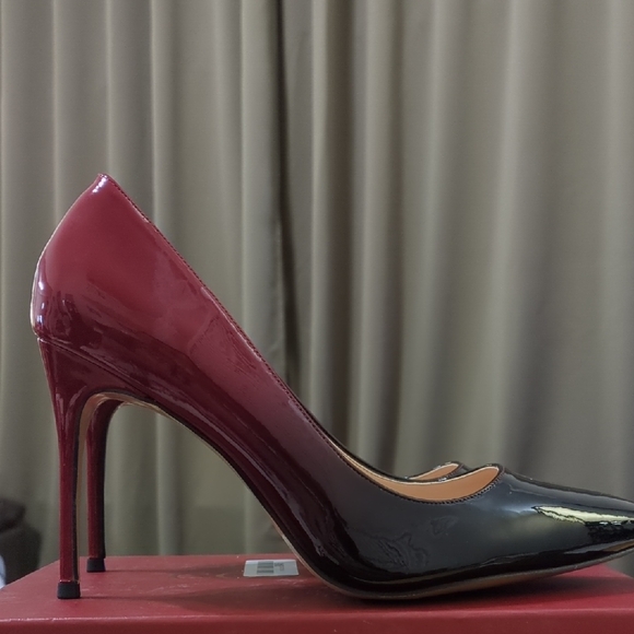 Coleter Shoes - Hombre Red And Black Stiletto 4 Inch Heels Size 10.5